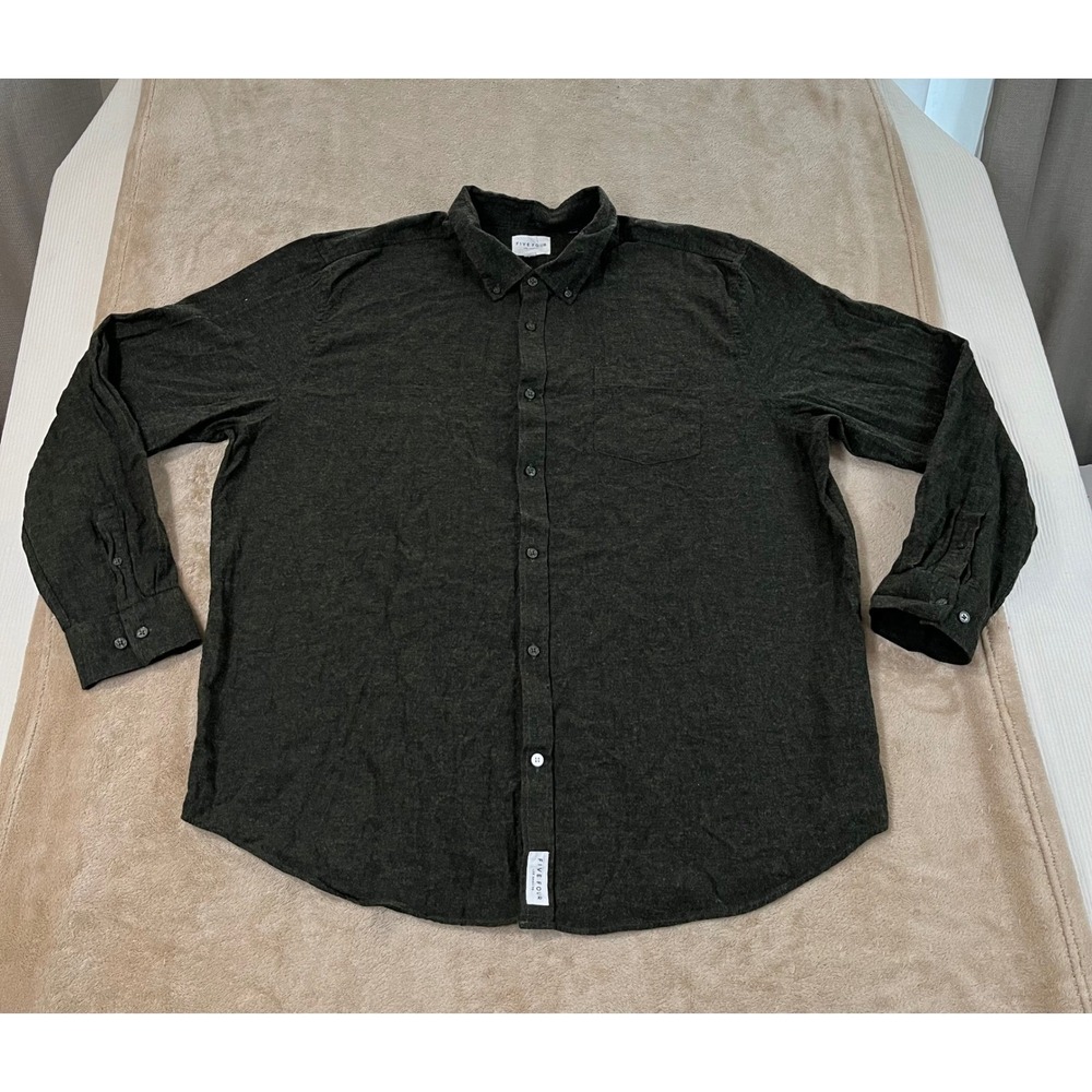 Five Four Los Angeles Hakuba Forest Shirt Mens 3XL Dark Green Cotton 04F-03-608